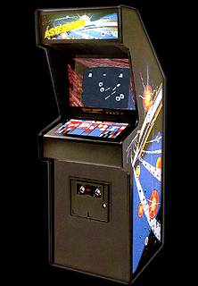 Cabinet:  Asteroids (bootleg on Lunar Lander hardware)