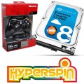 8TB Hyperspin Hard Drive INTERNAL with Microsoft Xbox 360 Wireless Controller & Receiver